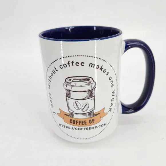 Coffee Op Exquisite 15 oz Coffee Mug Premium Porcelain + Free Gourmet coffee - Picture 11 of 16